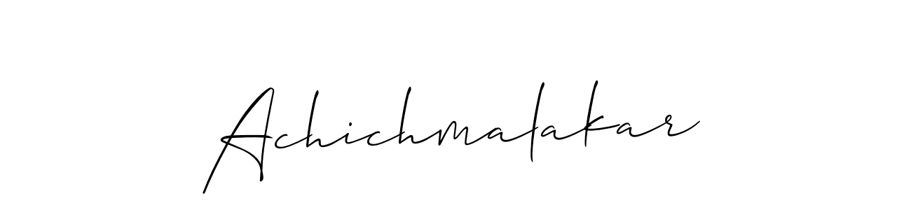 Create a beautiful signature design for name Achichmalakar. With this signature (Allison_Script) fonts, you can make a handwritten signature for free. Achichmalakar signature style 2 images and pictures png