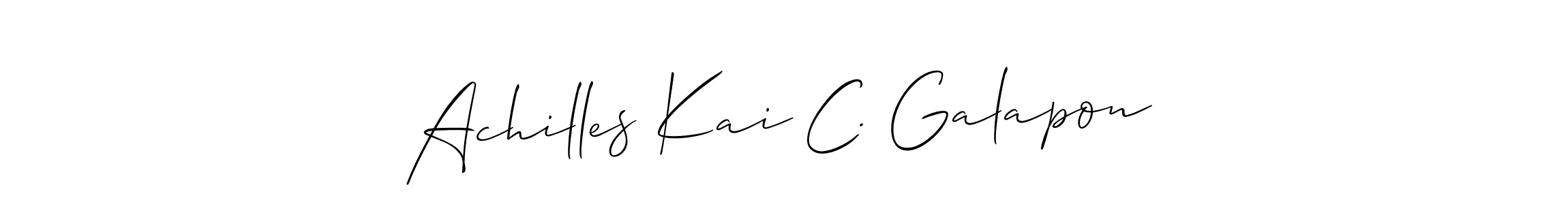 Make a beautiful signature design for name Achilles Kai C. Galapon. Use this online signature maker to create a handwritten signature for free. Achilles Kai C. Galapon signature style 2 images and pictures png