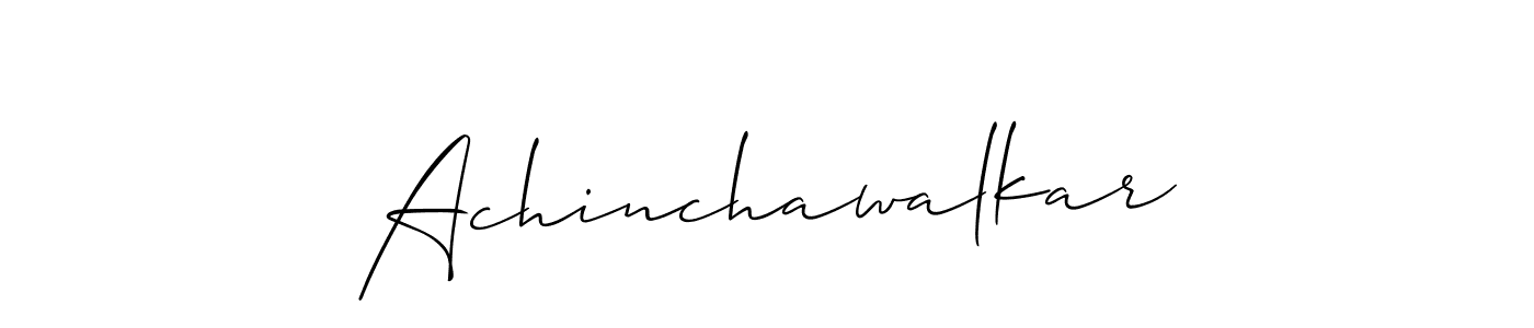 Use a signature maker to create a handwritten signature online. With this signature software, you can design (Allison_Script) your own signature for name Achinchawalkar. Achinchawalkar signature style 2 images and pictures png