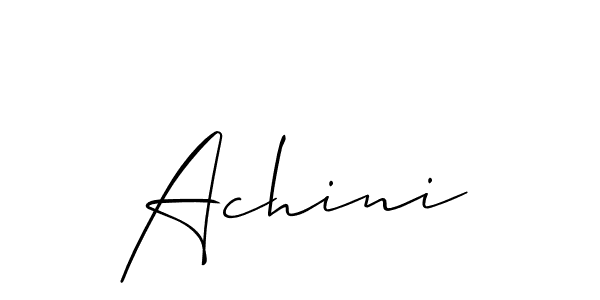 How to make Achini signature? Allison_Script is a professional autograph style. Create handwritten signature for Achini name. Achini signature style 2 images and pictures png