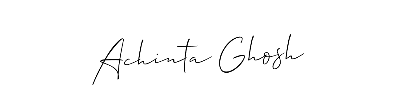 How to make Achinta Ghosh name signature. Use Allison_Script style for creating short signs online. This is the latest handwritten sign. Achinta Ghosh signature style 2 images and pictures png