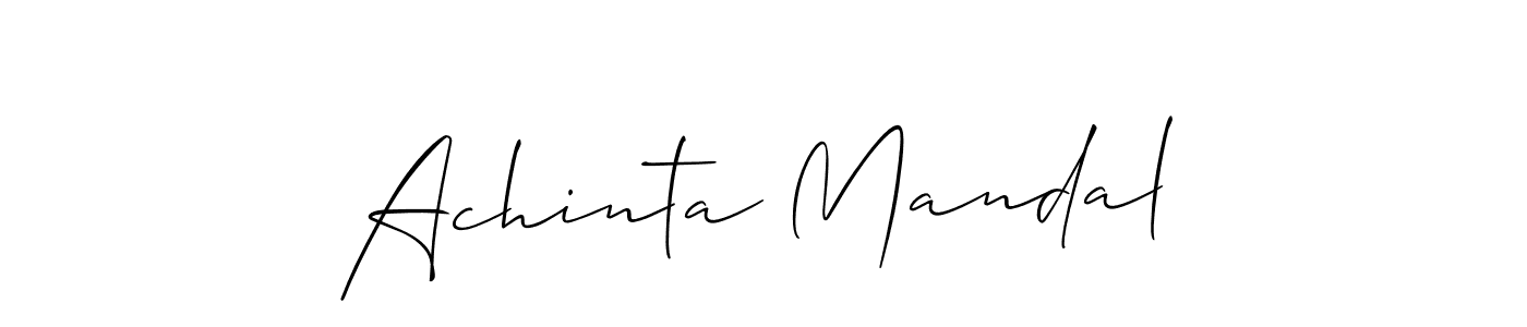 Also we have Achinta Mandal name is the best signature style. Create professional handwritten signature collection using Allison_Script autograph style. Achinta Mandal signature style 2 images and pictures png