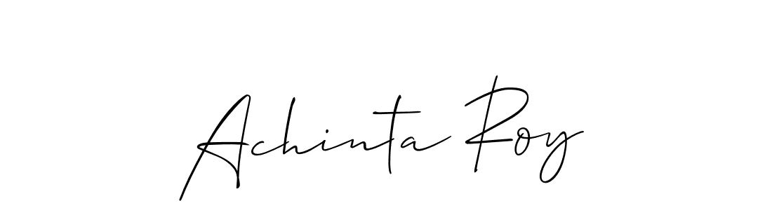 Make a beautiful signature design for name Achinta Roy. With this signature (Allison_Script) style, you can create a handwritten signature for free. Achinta Roy signature style 2 images and pictures png