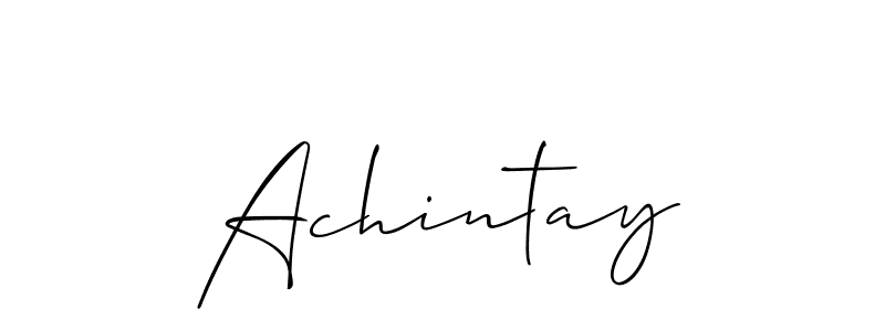 You should practise on your own different ways (Allison_Script) to write your name (Achintay) in signature. don't let someone else do it for you. Achintay signature style 2 images and pictures png