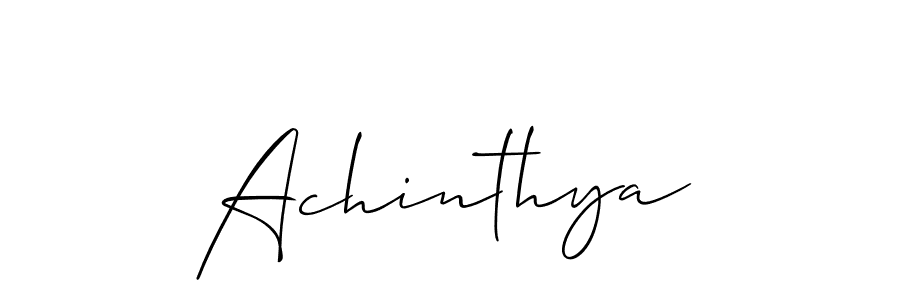 Allison_Script is a professional signature style that is perfect for those who want to add a touch of class to their signature. It is also a great choice for those who want to make their signature more unique. Get Achinthya name to fancy signature for free. Achinthya signature style 2 images and pictures png