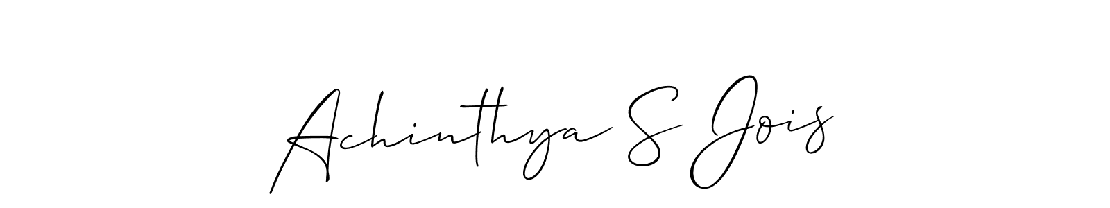 You should practise on your own different ways (Allison_Script) to write your name (Achinthya S Jois) in signature. don't let someone else do it for you. Achinthya S Jois signature style 2 images and pictures png