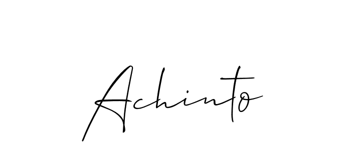 if you are searching for the best signature style for your name Achinto. so please give up your signature search. here we have designed multiple signature styles  using Allison_Script. Achinto signature style 2 images and pictures png