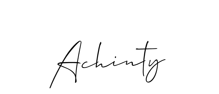 How to make Achinty signature? Allison_Script is a professional autograph style. Create handwritten signature for Achinty name. Achinty signature style 2 images and pictures png