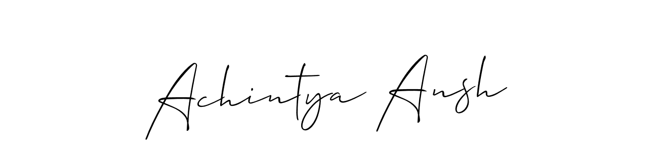 How to Draw Achintya Ansh signature style? Allison_Script is a latest design signature styles for name Achintya Ansh. Achintya Ansh signature style 2 images and pictures png