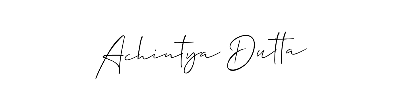 How to make Achintya Dutta name signature. Use Allison_Script style for creating short signs online. This is the latest handwritten sign. Achintya Dutta signature style 2 images and pictures png