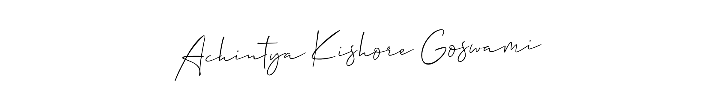 How to Draw Achintya Kishore Goswami signature style? Allison_Script is a latest design signature styles for name Achintya Kishore Goswami. Achintya Kishore Goswami signature style 2 images and pictures png