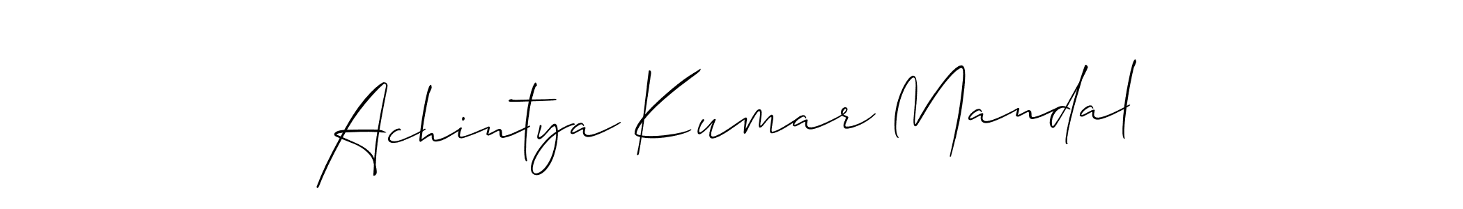 Also we have Achintya Kumar Mandal name is the best signature style. Create professional handwritten signature collection using Allison_Script autograph style. Achintya Kumar Mandal signature style 2 images and pictures png