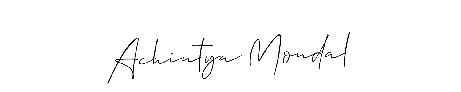 Achintya Mondal stylish signature style. Best Handwritten Sign (Allison_Script) for my name. Handwritten Signature Collection Ideas for my name Achintya Mondal. Achintya Mondal signature style 2 images and pictures png