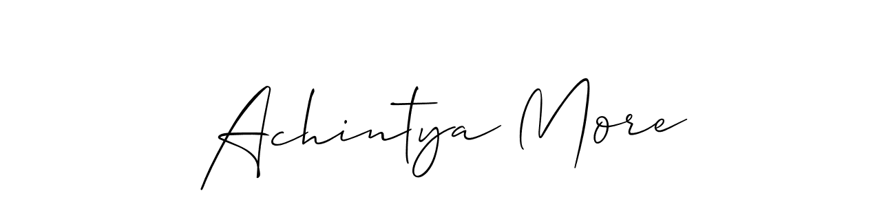 How to make Achintya More name signature. Use Allison_Script style for creating short signs online. This is the latest handwritten sign. Achintya More signature style 2 images and pictures png