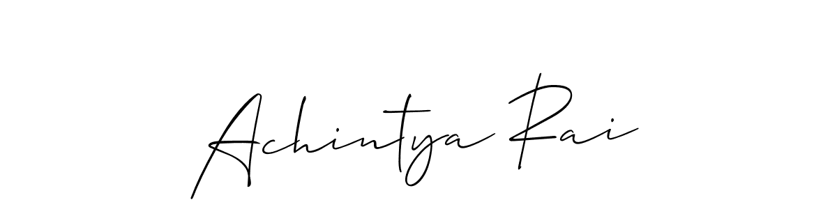 Use a signature maker to create a handwritten signature online. With this signature software, you can design (Allison_Script) your own signature for name Achintya Rai. Achintya Rai signature style 2 images and pictures png