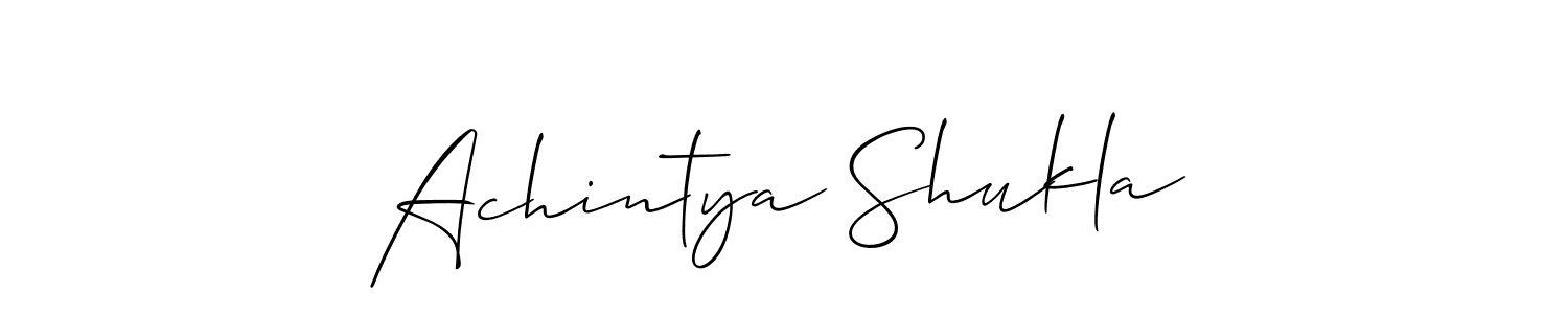 How to Draw Achintya Shukla signature style? Allison_Script is a latest design signature styles for name Achintya Shukla. Achintya Shukla signature style 2 images and pictures png