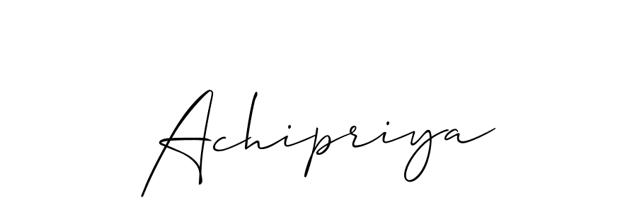 Achipriya stylish signature style. Best Handwritten Sign (Allison_Script) for my name. Handwritten Signature Collection Ideas for my name Achipriya. Achipriya signature style 2 images and pictures png