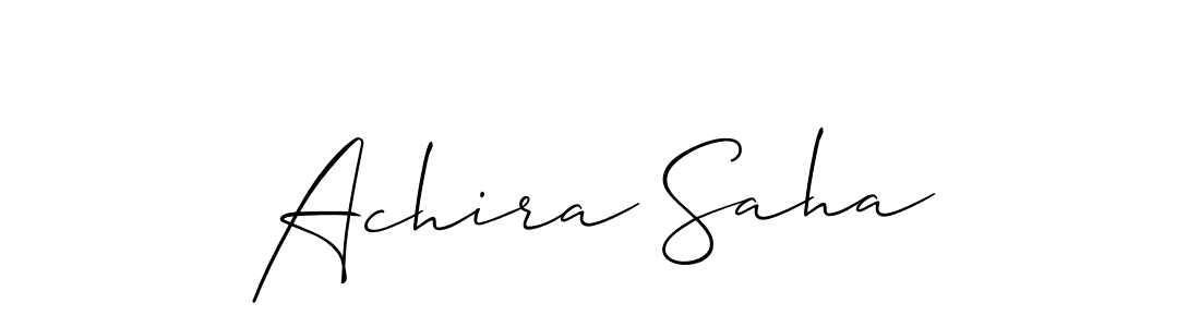 Also we have Achira Saha name is the best signature style. Create professional handwritten signature collection using Allison_Script autograph style. Achira Saha signature style 2 images and pictures png