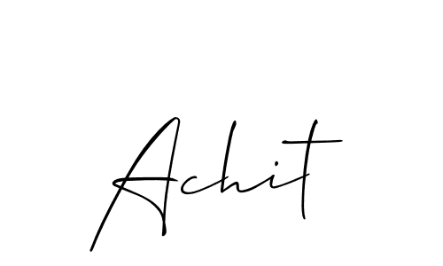 if you are searching for the best signature style for your name Achit. so please give up your signature search. here we have designed multiple signature styles  using Allison_Script. Achit signature style 2 images and pictures png