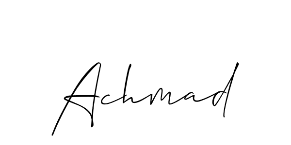 if you are searching for the best signature style for your name Achmad. so please give up your signature search. here we have designed multiple signature styles  using Allison_Script. Achmad signature style 2 images and pictures png