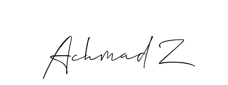 Similarly Allison_Script is the best handwritten signature design. Signature creator online .You can use it as an online autograph creator for name Achmad Z. Achmad Z signature style 2 images and pictures png