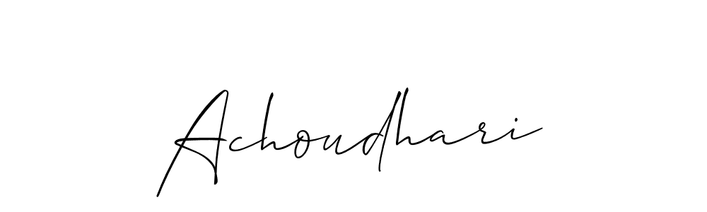 It looks lik you need a new signature style for name Achoudhari. Design unique handwritten (Allison_Script) signature with our free signature maker in just a few clicks. Achoudhari signature style 2 images and pictures png