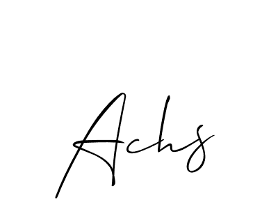 Make a beautiful signature design for name Achs. Use this online signature maker to create a handwritten signature for free. Achs signature style 2 images and pictures png