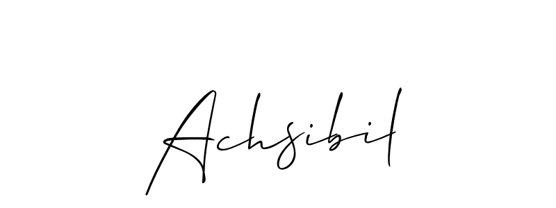 How to make Achsibil name signature. Use Allison_Script style for creating short signs online. This is the latest handwritten sign. Achsibil signature style 2 images and pictures png