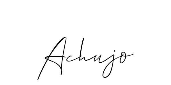 You can use this online signature creator to create a handwritten signature for the name Achujo. This is the best online autograph maker. Achujo signature style 2 images and pictures png