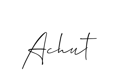 Make a beautiful signature design for name Achut. Use this online signature maker to create a handwritten signature for free. Achut signature style 2 images and pictures png