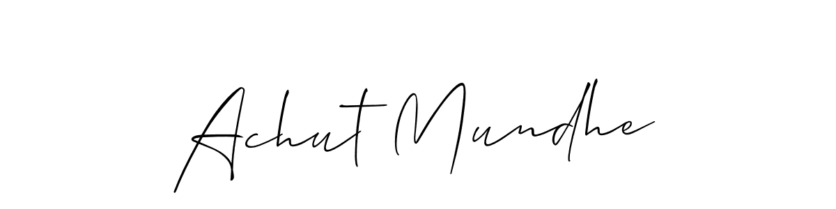 Once you've used our free online signature maker to create your best signature Allison_Script style, it's time to enjoy all of the benefits that Achut Mundhe name signing documents. Achut Mundhe signature style 2 images and pictures png