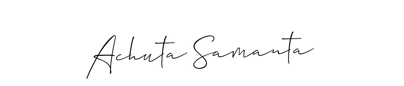 Use a signature maker to create a handwritten signature online. With this signature software, you can design (Allison_Script) your own signature for name Achuta Samanta. Achuta Samanta signature style 2 images and pictures png