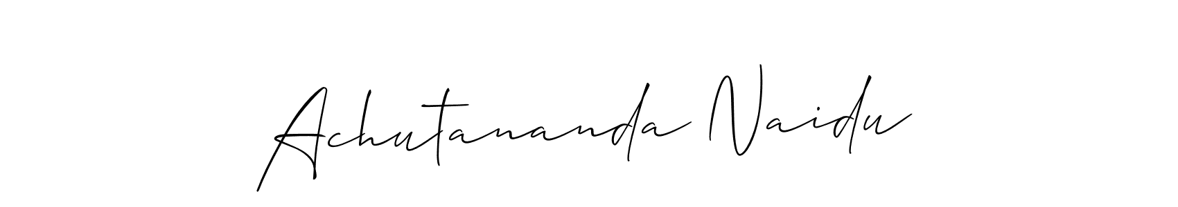 The best way (Allison_Script) to make a short signature is to pick only two or three words in your name. The name Achutananda Naidu include a total of six letters. For converting this name. Achutananda Naidu signature style 2 images and pictures png