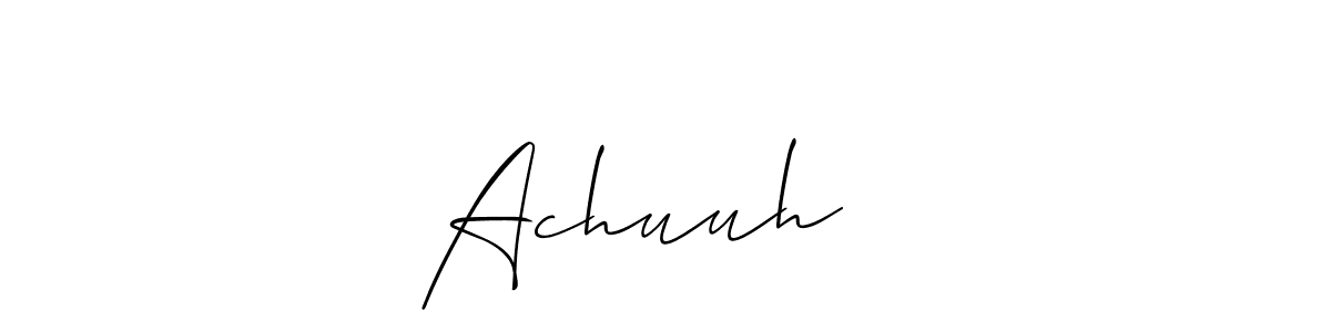 Use a signature maker to create a handwritten signature online. With this signature software, you can design (Allison_Script) your own signature for name Achuuh❤️. Achuuh❤️ signature style 2 images and pictures png