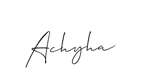 Also You can easily find your signature by using the search form. We will create Achyha name handwritten signature images for you free of cost using Allison_Script sign style. Achyha signature style 2 images and pictures png