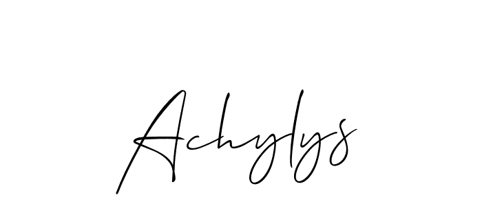 How to Draw Achylys signature style? Allison_Script is a latest design signature styles for name Achylys. Achylys signature style 2 images and pictures png