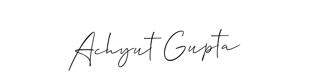 It looks lik you need a new signature style for name Achyut Gupta. Design unique handwritten (Allison_Script) signature with our free signature maker in just a few clicks. Achyut Gupta signature style 2 images and pictures png