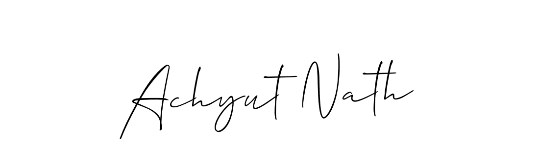 Use a signature maker to create a handwritten signature online. With this signature software, you can design (Allison_Script) your own signature for name Achyut Nath. Achyut Nath signature style 2 images and pictures png