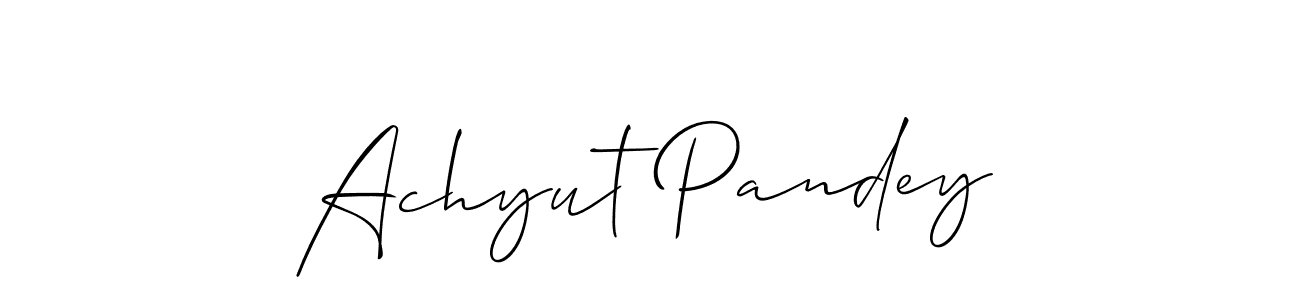 Also You can easily find your signature by using the search form. We will create Achyut Pandey name handwritten signature images for you free of cost using Allison_Script sign style. Achyut Pandey signature style 2 images and pictures png