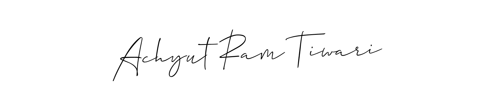 Also You can easily find your signature by using the search form. We will create Achyut Ram Tiwari name handwritten signature images for you free of cost using Allison_Script sign style. Achyut Ram Tiwari signature style 2 images and pictures png