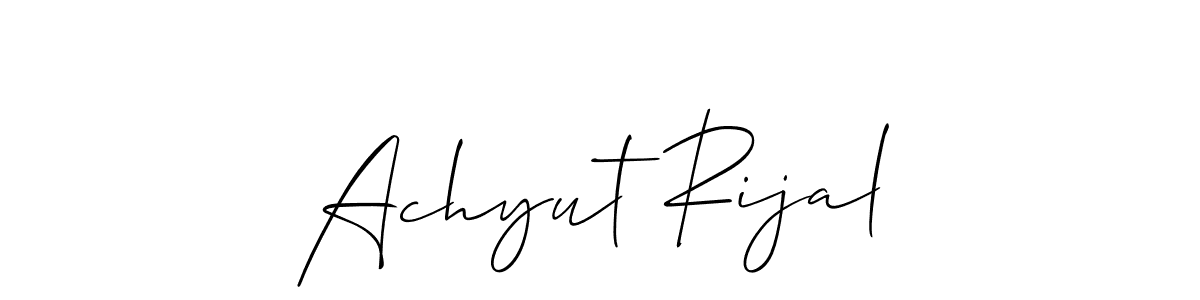 Best and Professional Signature Style for Achyut Rijal. Allison_Script Best Signature Style Collection. Achyut Rijal signature style 2 images and pictures png