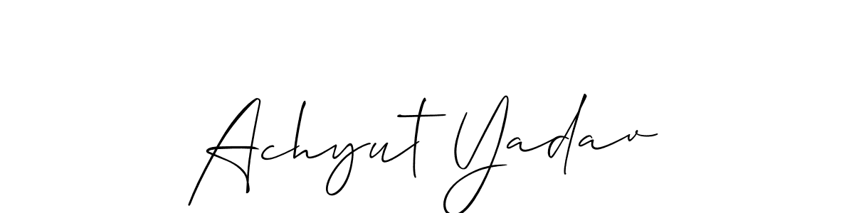 It looks lik you need a new signature style for name Achyut Yadav. Design unique handwritten (Allison_Script) signature with our free signature maker in just a few clicks. Achyut Yadav signature style 2 images and pictures png