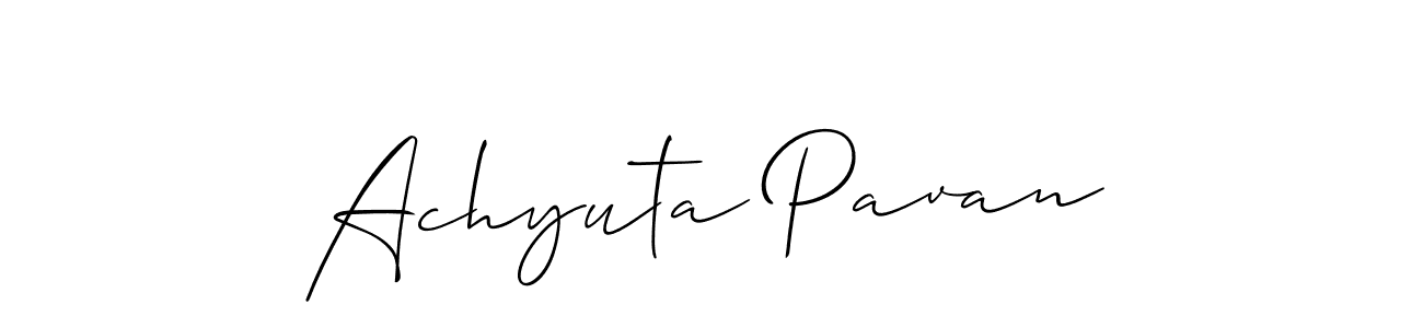 It looks lik you need a new signature style for name Achyuta Pavan. Design unique handwritten (Allison_Script) signature with our free signature maker in just a few clicks. Achyuta Pavan signature style 2 images and pictures png