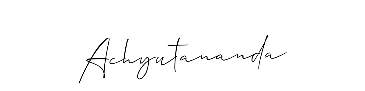 Achyutananda stylish signature style. Best Handwritten Sign (Allison_Script) for my name. Handwritten Signature Collection Ideas for my name Achyutananda. Achyutananda signature style 2 images and pictures png