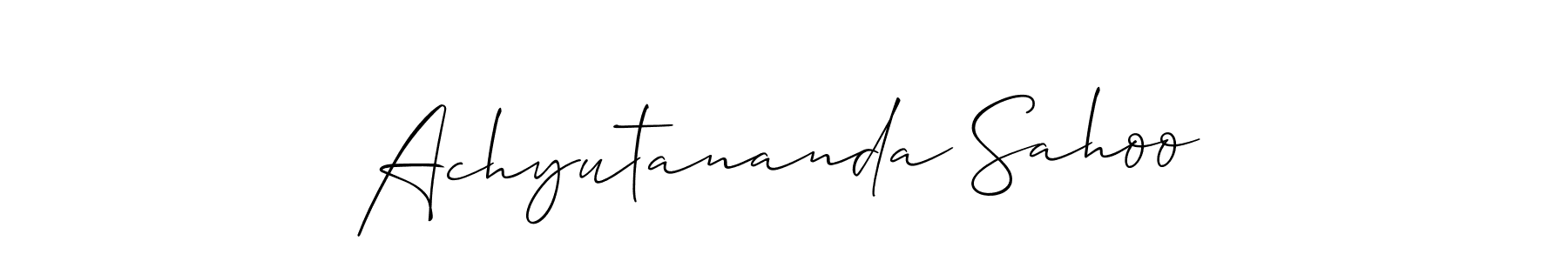 It looks lik you need a new signature style for name Achyutananda Sahoo. Design unique handwritten (Allison_Script) signature with our free signature maker in just a few clicks. Achyutananda Sahoo signature style 2 images and pictures png