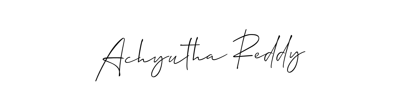 Make a beautiful signature design for name Achyutha Reddy. With this signature (Allison_Script) style, you can create a handwritten signature for free. Achyutha Reddy signature style 2 images and pictures png