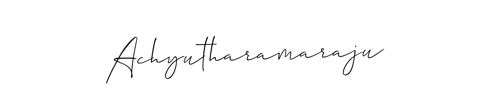 Create a beautiful signature design for name Achyutharamaraju. With this signature (Allison_Script) fonts, you can make a handwritten signature for free. Achyutharamaraju signature style 2 images and pictures png