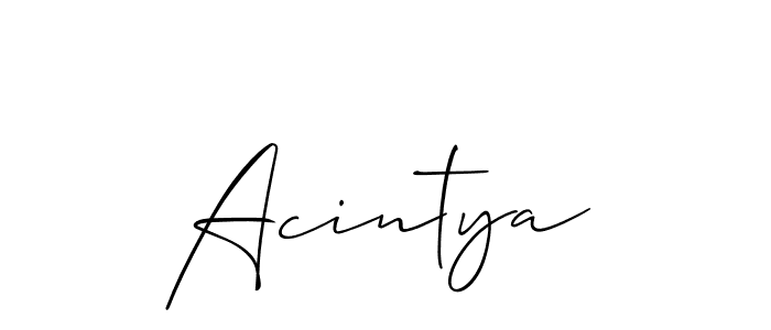 if you are searching for the best signature style for your name Acintya. so please give up your signature search. here we have designed multiple signature styles  using Allison_Script. Acintya signature style 2 images and pictures png
