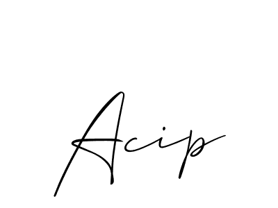 Make a beautiful signature design for name Acip. Use this online signature maker to create a handwritten signature for free. Acip signature style 2 images and pictures png