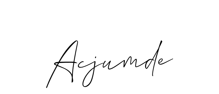 Best and Professional Signature Style for Acjumde. Allison_Script Best Signature Style Collection. Acjumde signature style 2 images and pictures png